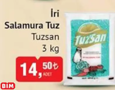 TUZSAN İRİ SALAMURA TUZ TUZSAN İRİ SALAMURA TUZ